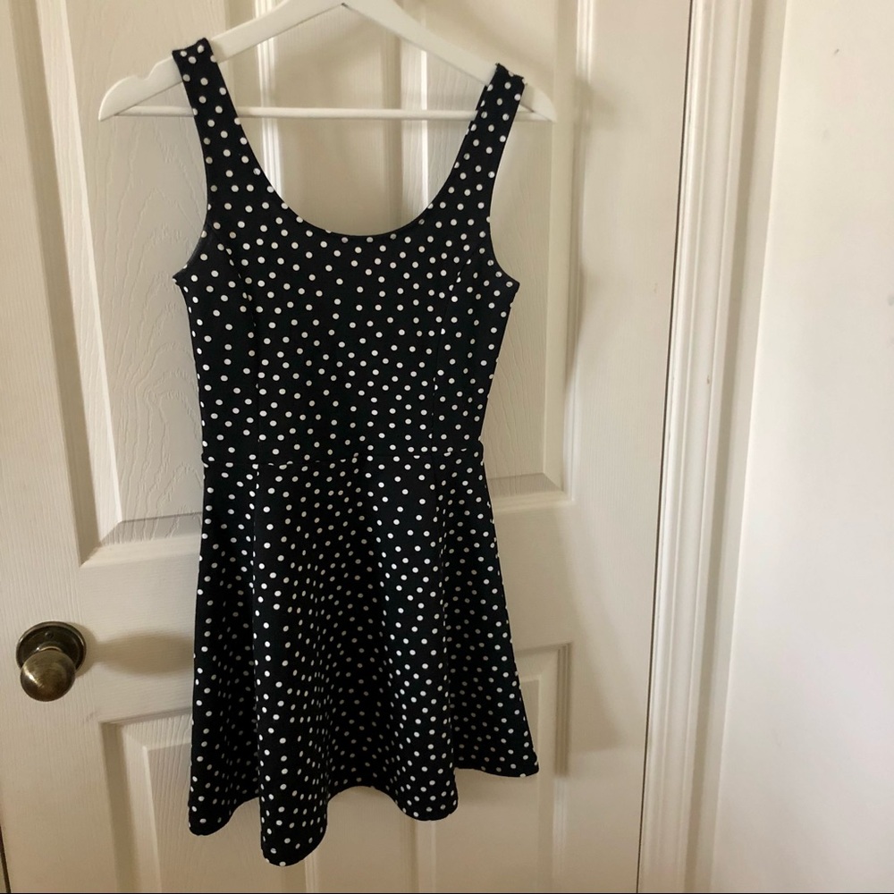 H&M Fit and Flare Polka Dot Dress